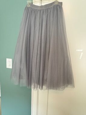 Bailey44 Shabaka Waltz Tulle Skirt NWT Size M/ Gray Layered Midi